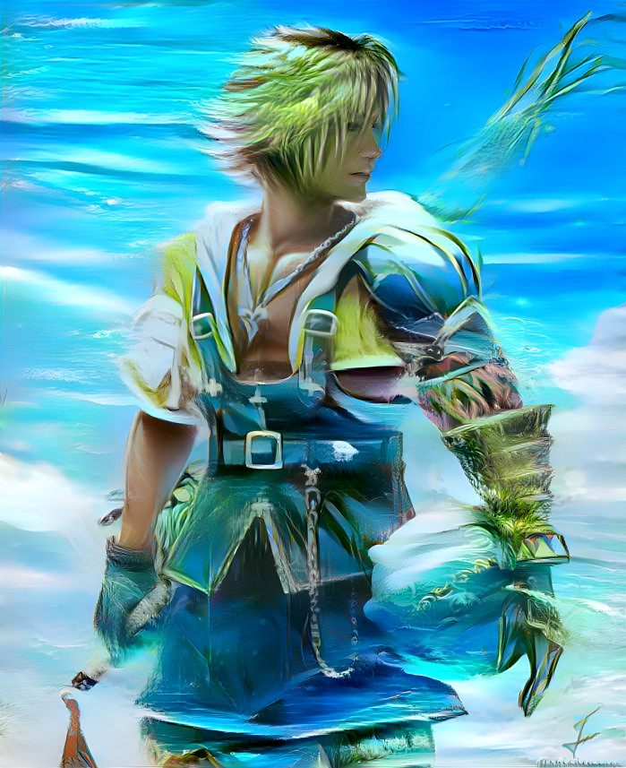 Tidus with a Blitzball