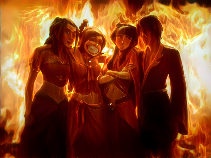 Azula's Group & Zuko -Flames Everywhere-