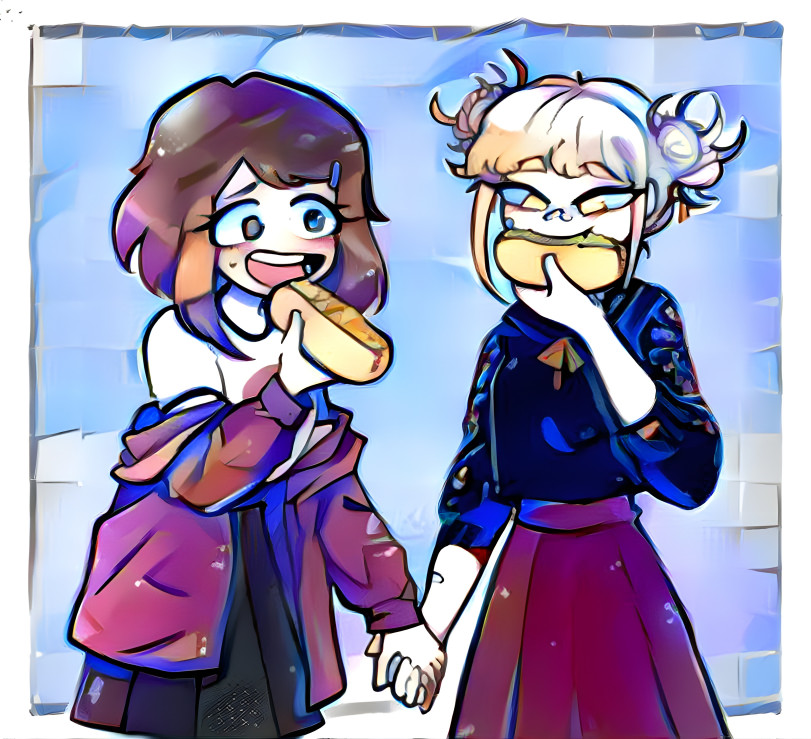 Ochako & Himiko Toga Eating Hot Dogs