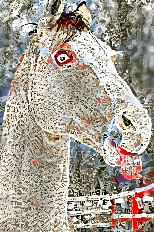 Funny horse mixed media