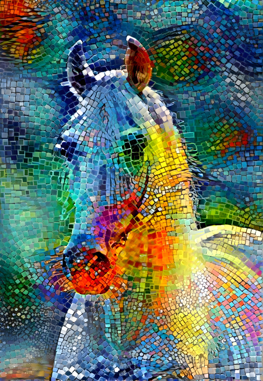 colorful horse portrait