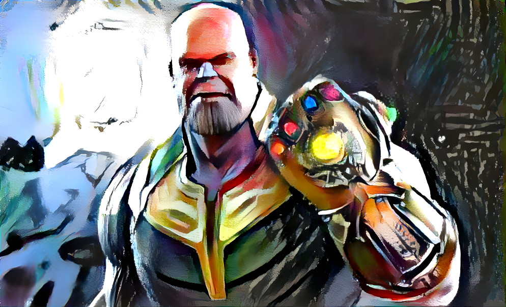 Thanos has crept into the art