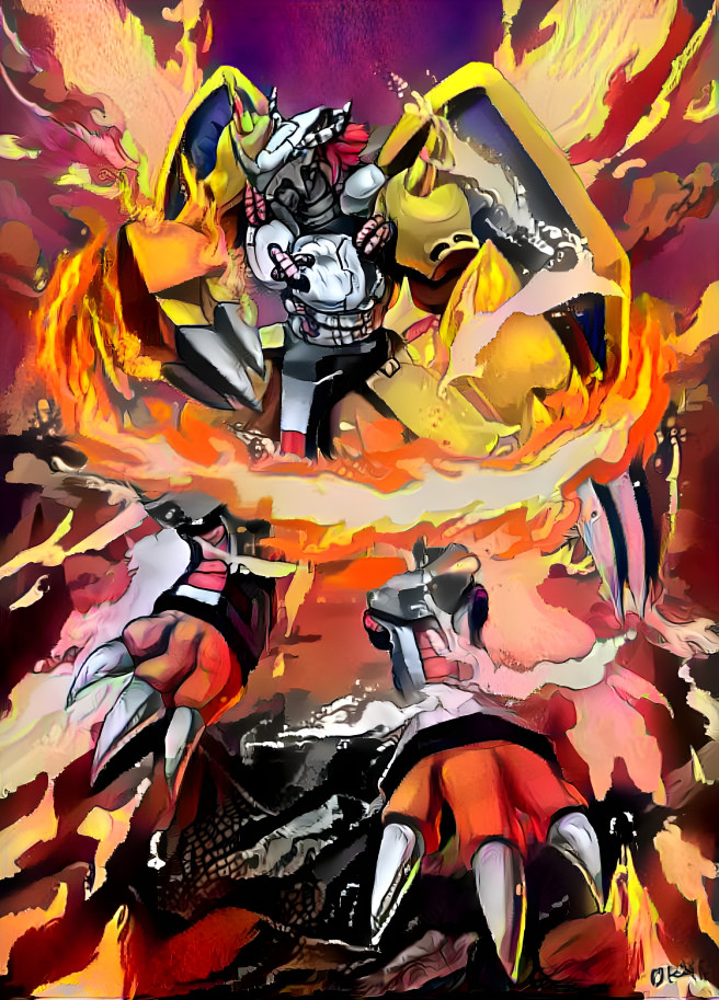 WarGreymon Flame Wrapped (Badass Style)