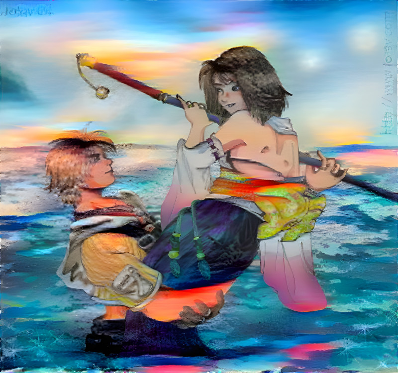 Tidus & Yuna (Ocean Sunset)