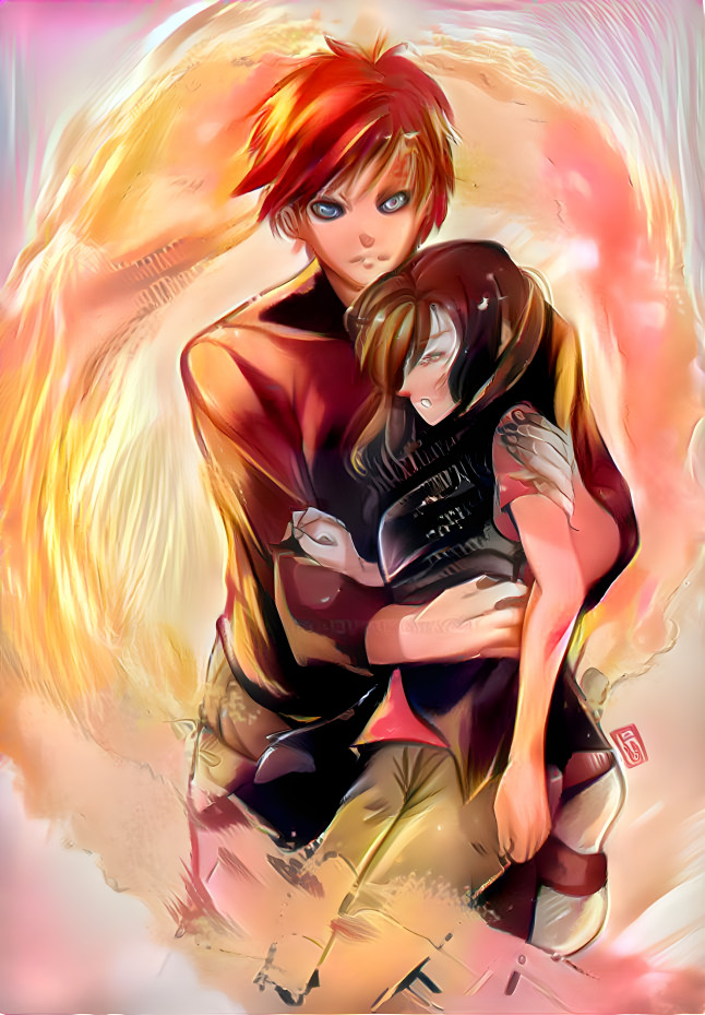 Gaara Embracing Matsuri