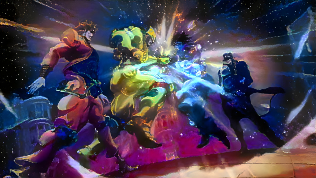 Dio & Za Warudo vs Jotaro & Star Platinum IN SPACE