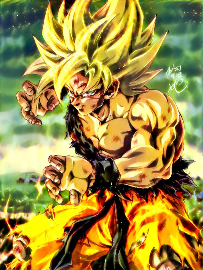 SSJ Goku on Namek (DB Legends Style)