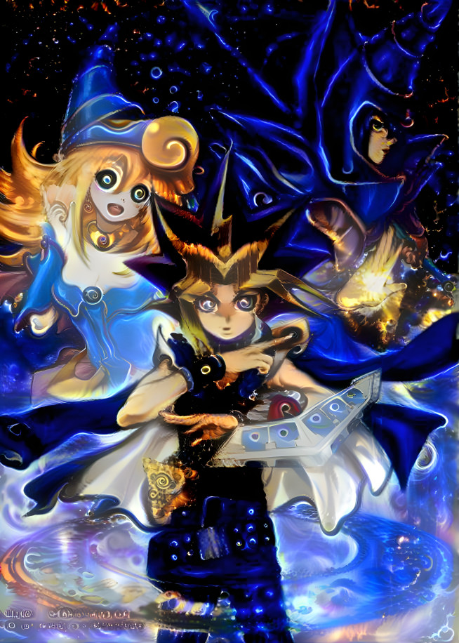 Yami Yugi, DMG, & Dark Magician (Trippy Style)