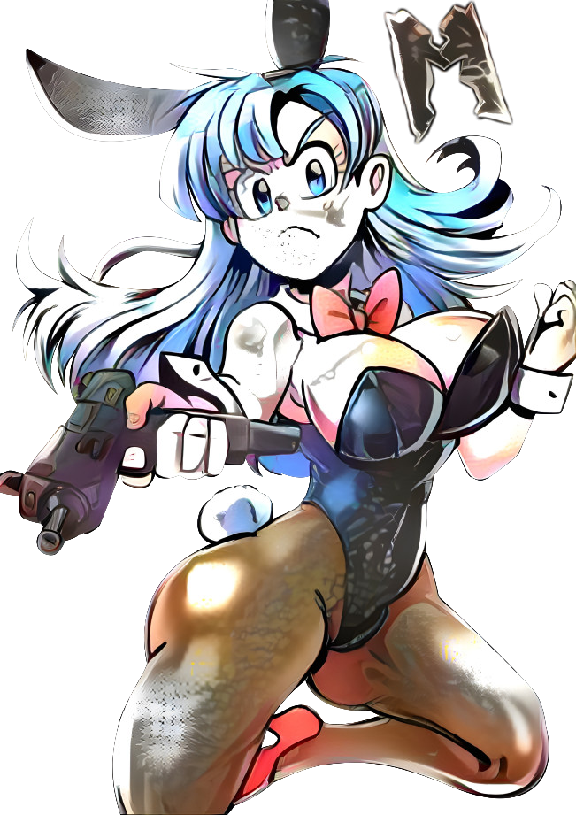 Bunny Bulma with Uzi (Popart Style)