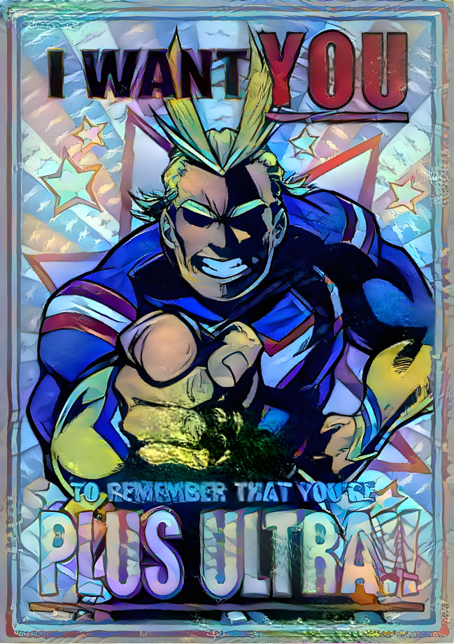 All Might Uncle Sam Motivational (Stained Glass)