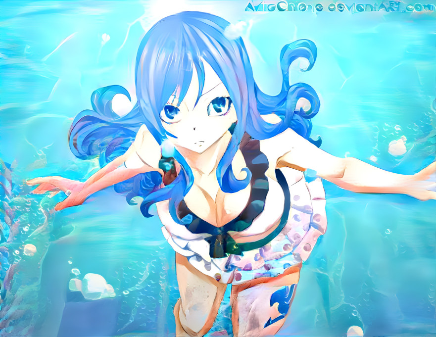 Juvia Swimming Downward