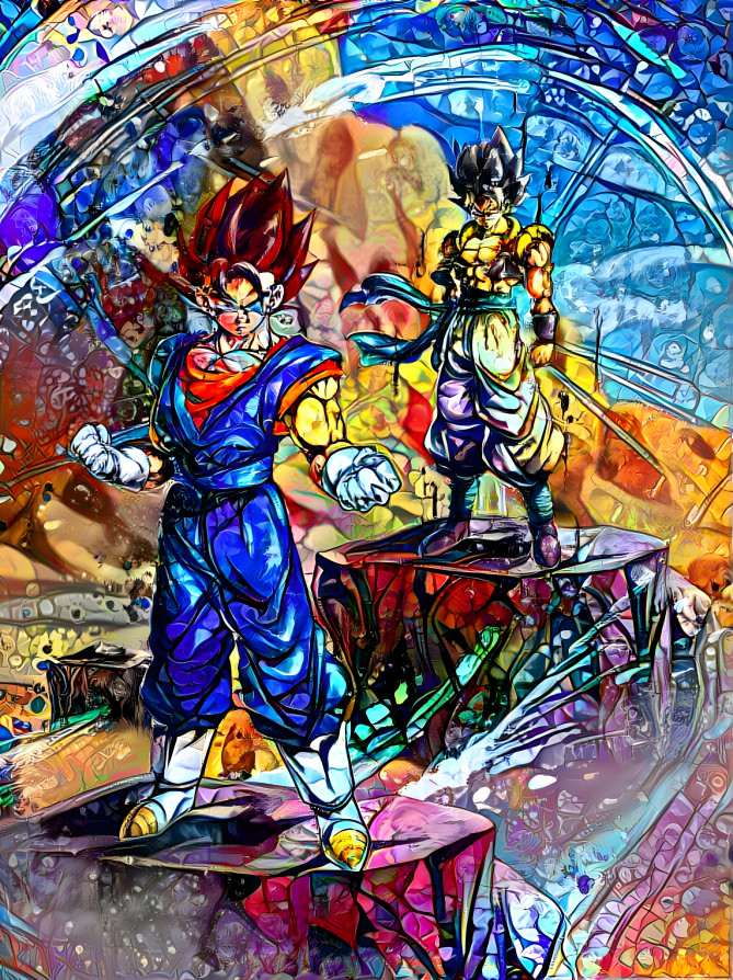 Vegito & Gogeta (Stained Glass Style)