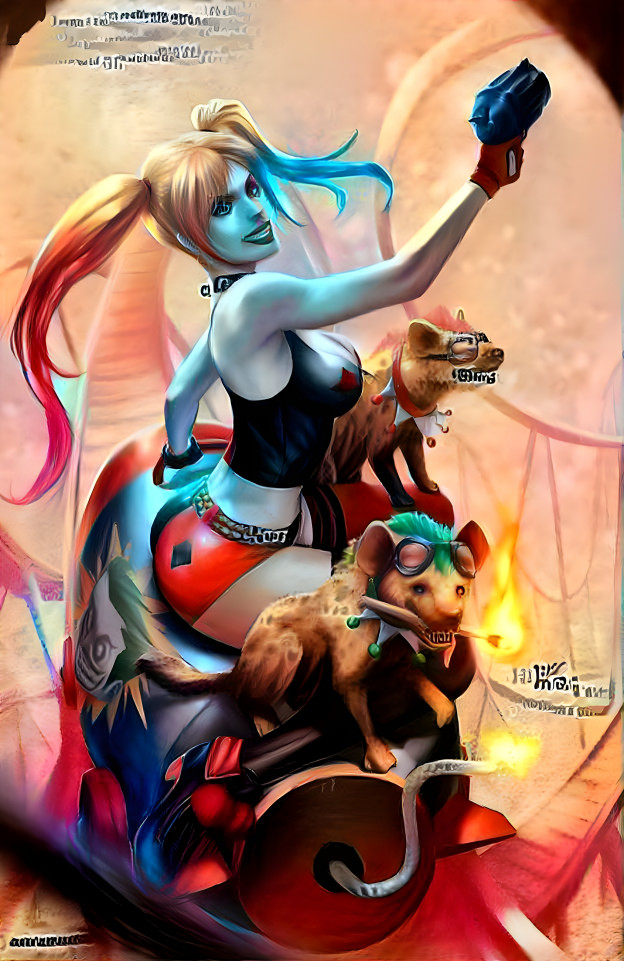 Harley and Her Hyenas -Cannon Coaster-