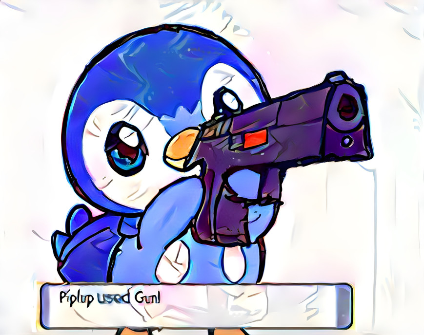 Piplup Used Gun (Slightly Abstract Style)