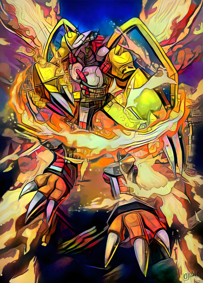 WarGreymon (Stained Glass Style)