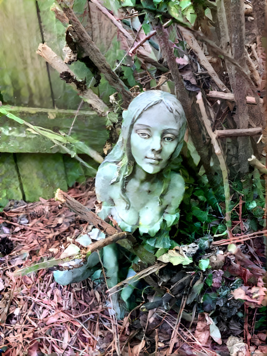 garden fairy in winter