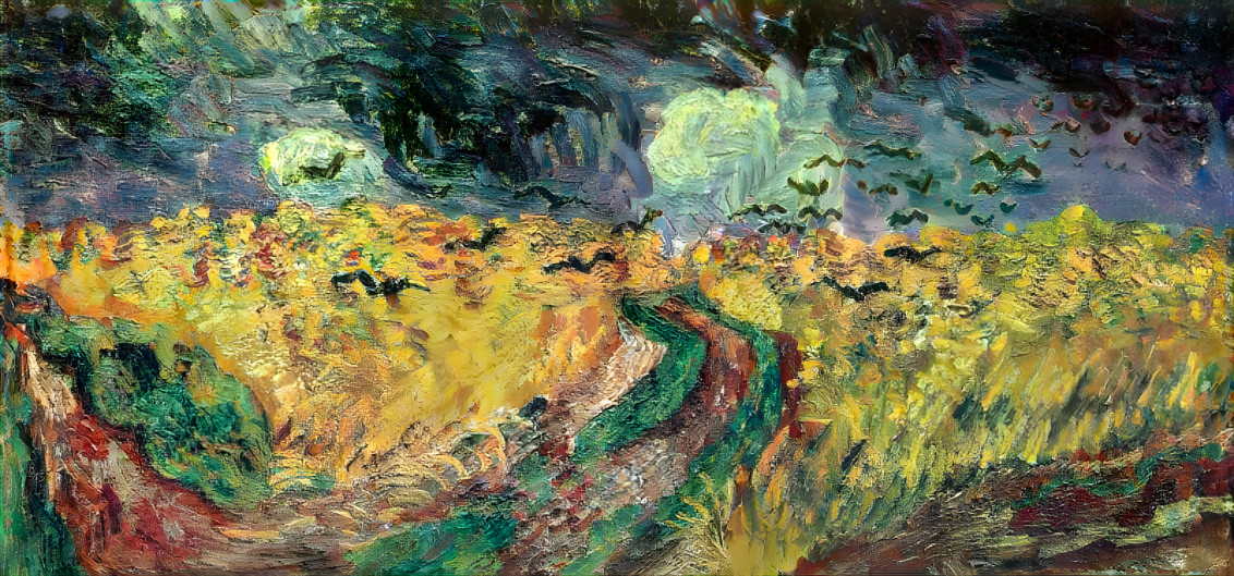 monet s wheatfields with crows