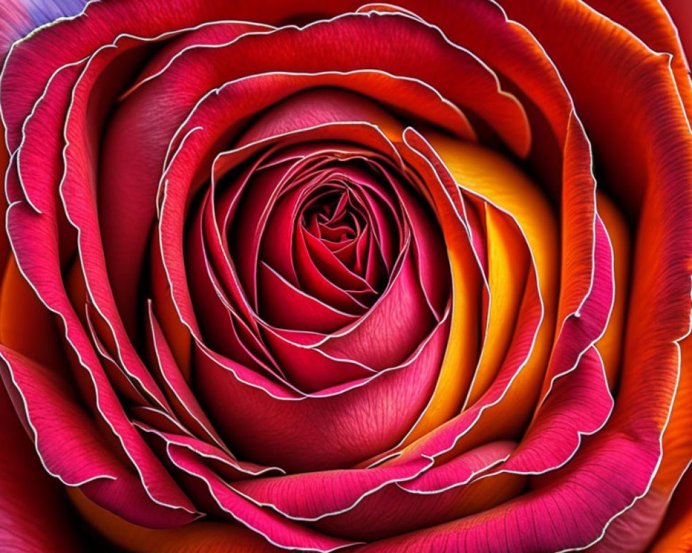 Vibrant red and yellow rose with delicate, overlapping petals