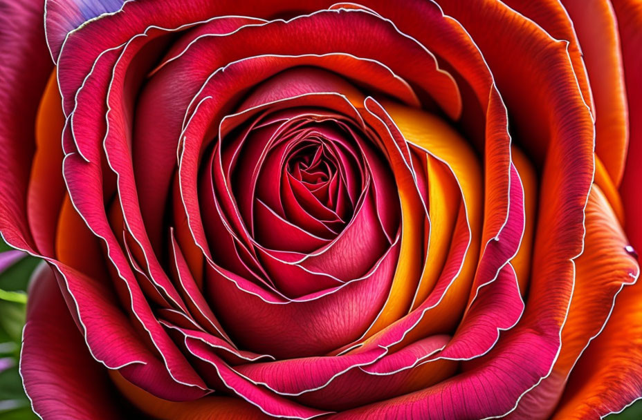 Vibrant red and yellow rose with delicate, overlapping petals