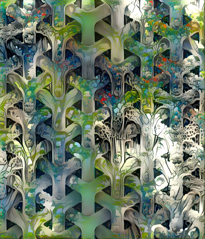 Impossibl;e green garden fence