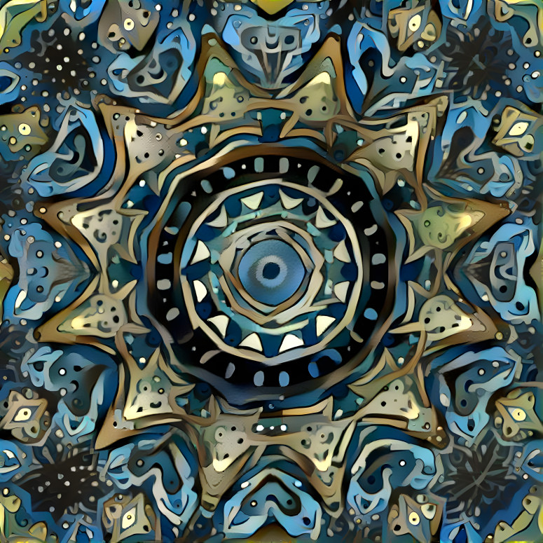 Kaleidoscope Blue Sun