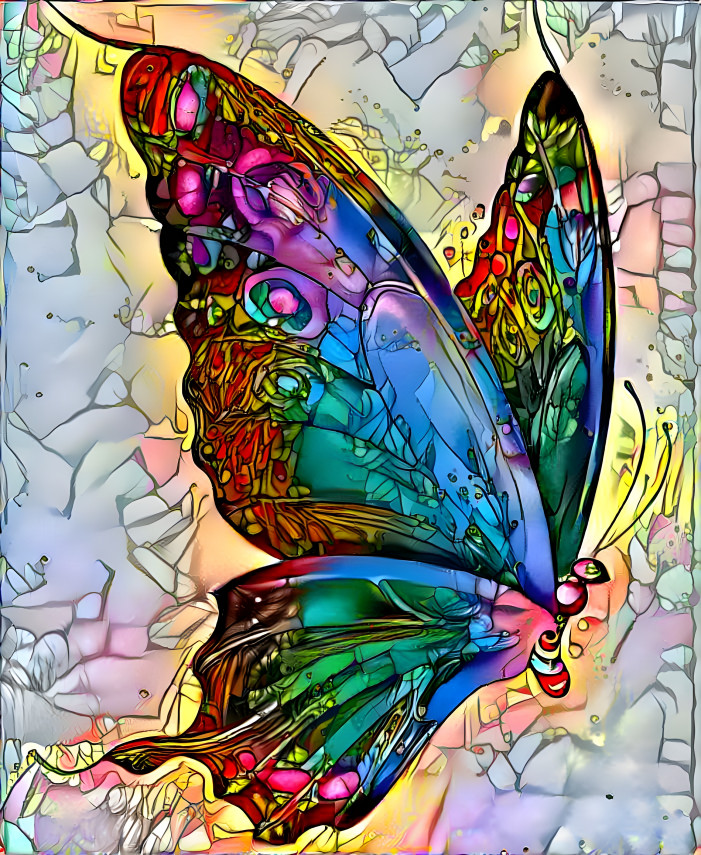 Glass stained butterfly 