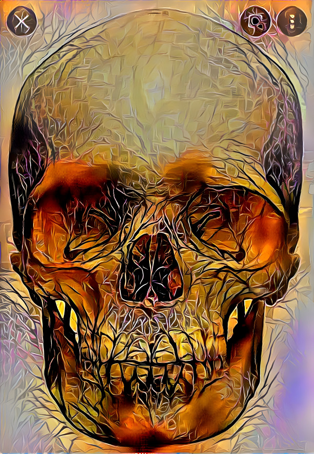 Dead tree skull