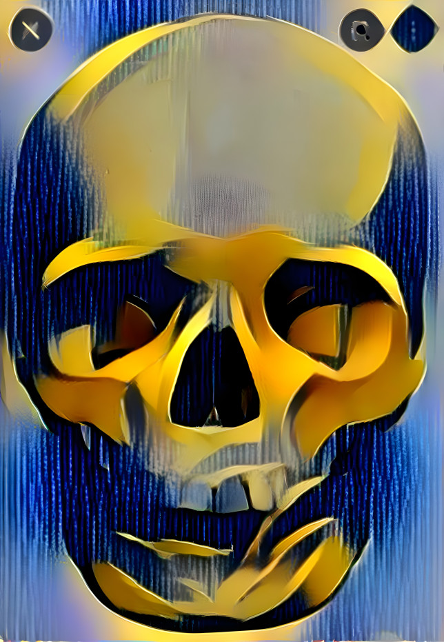 Gold skull