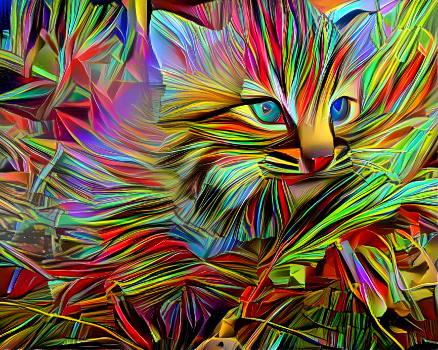 Colourful cat