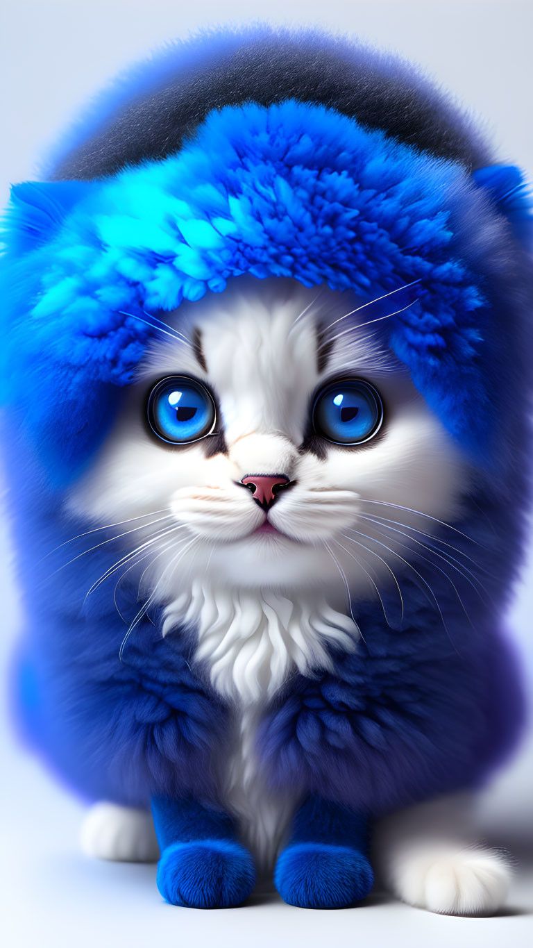 Super cute fluffy kitten
