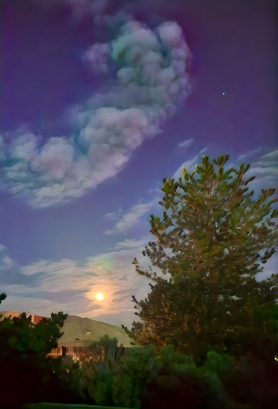 Moonrise Over The Sandias