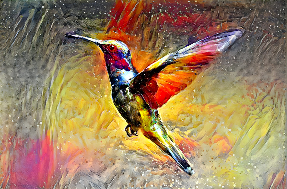 Watercolor Hummingbird