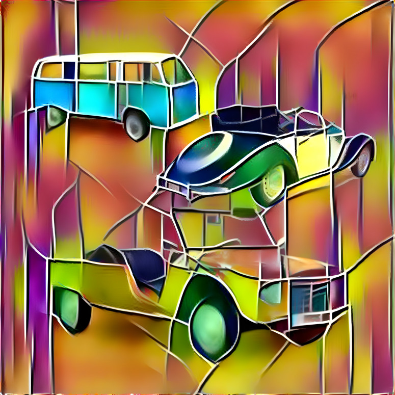 stain glass cars