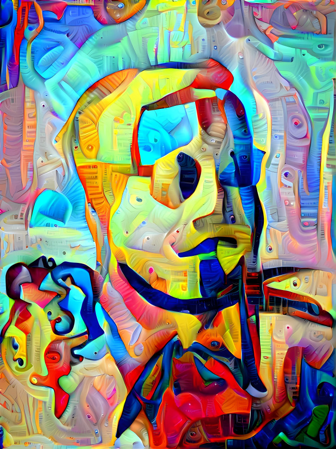 Portrait turned Cubist turned Mushroom