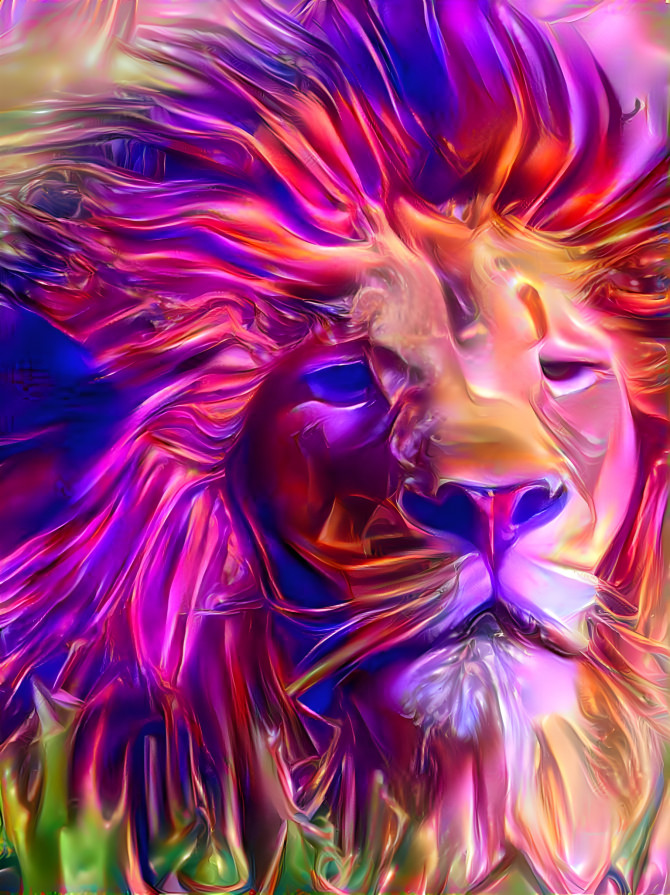 Neon lion