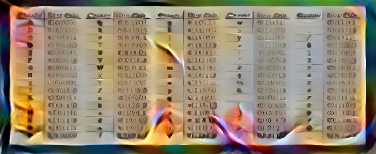 "communications" + binary morse code