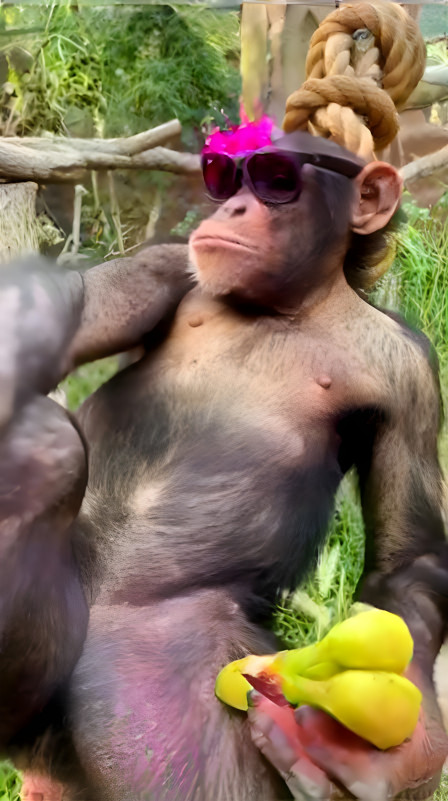 monkey with shades