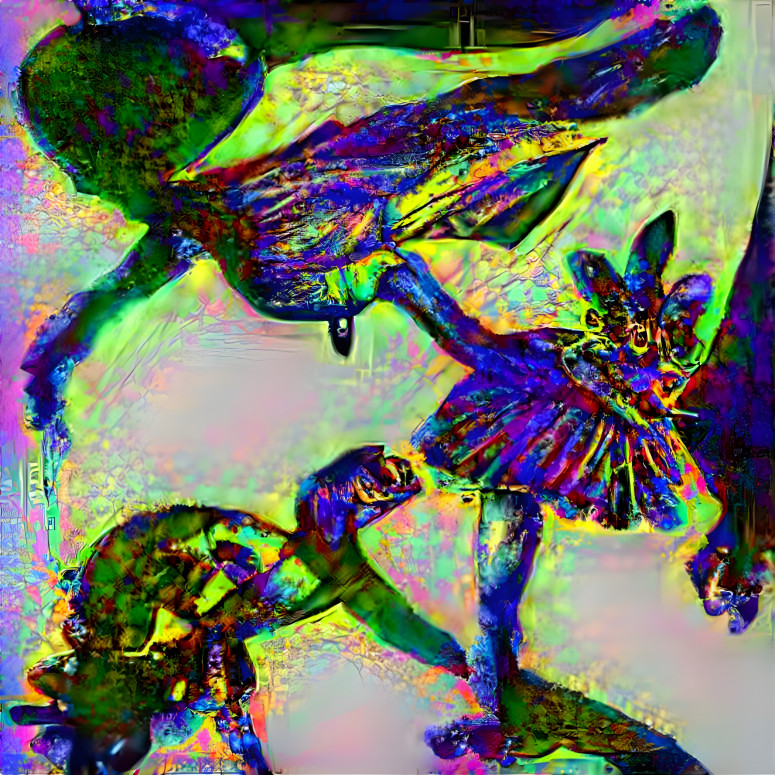 Flying ballerines fighting subterranean fairies