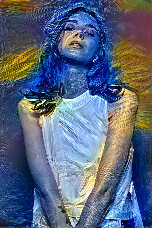 Portrait in Blue and Yellow