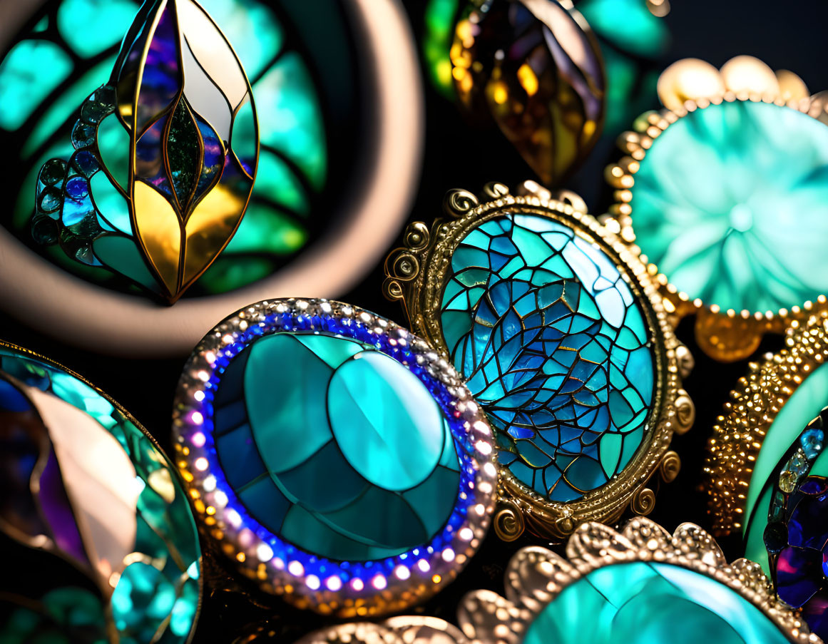 Intricate Gemstone Jewelry Designs with Turquoise and Colorful Stones