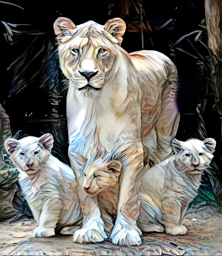 Albino lions