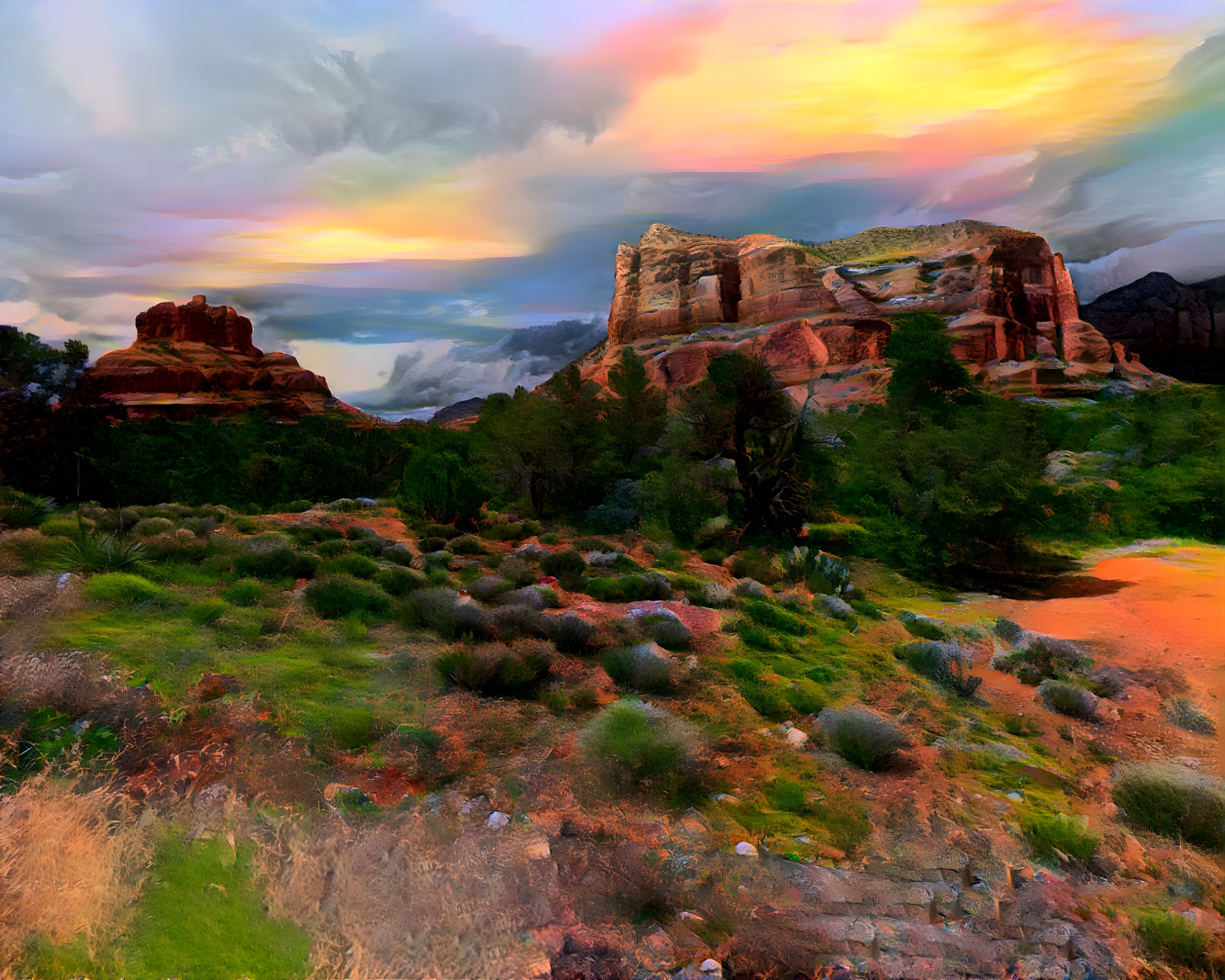 Bell Rock, Sedona, Arizona at Sunset