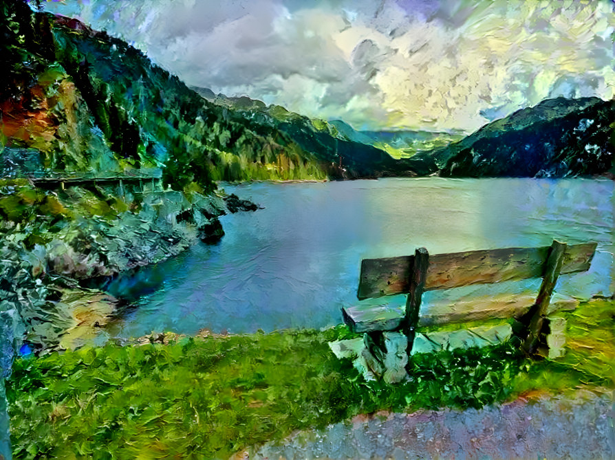 bench by the lake