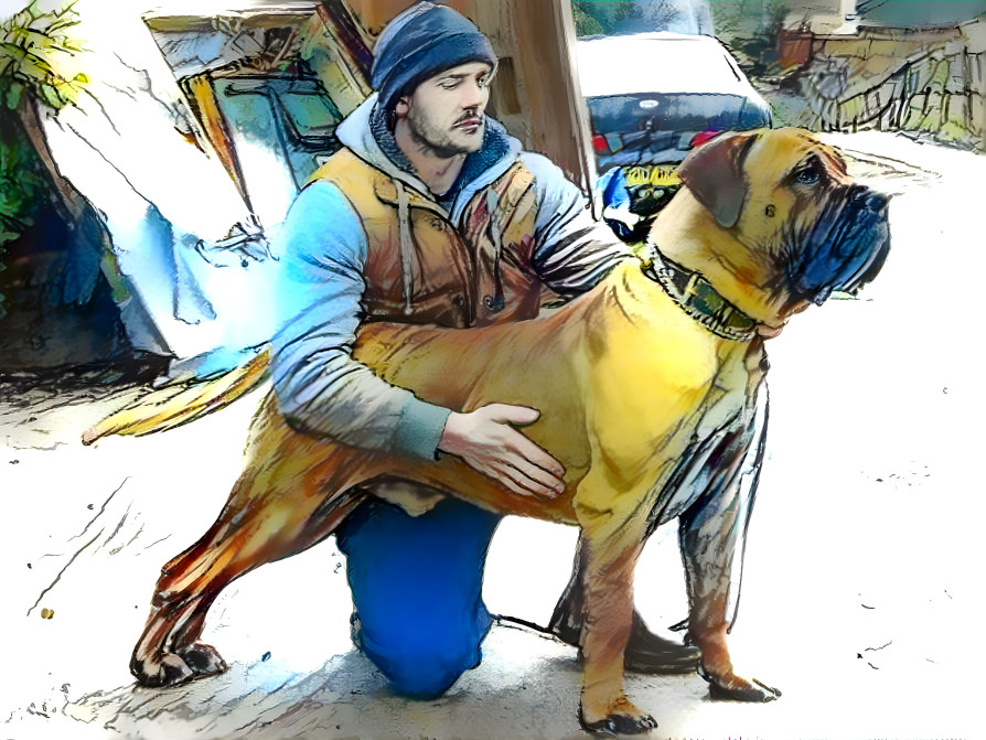 Boerboel and Man