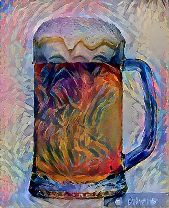 Abstract beer mug