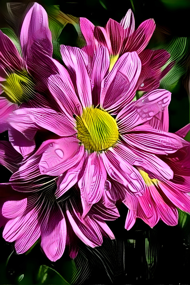 flower with dewdrops