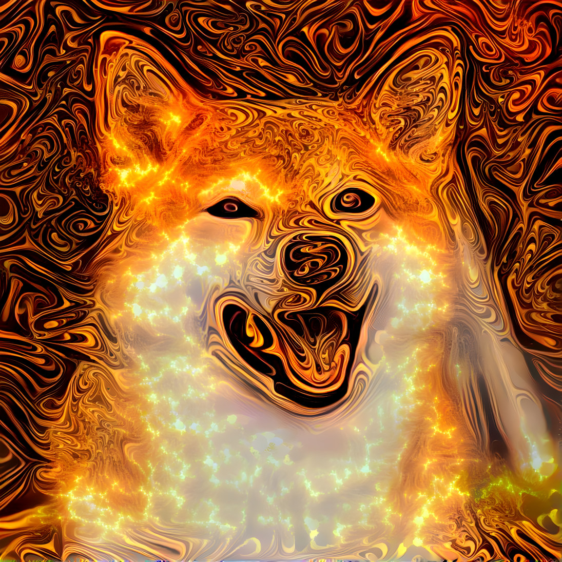 Fire doggo