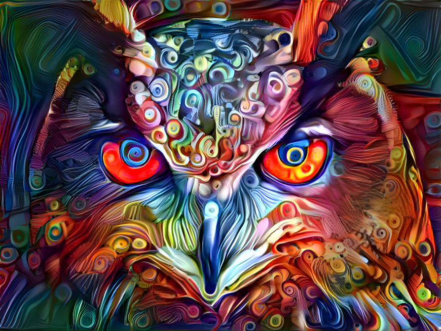 colored owl