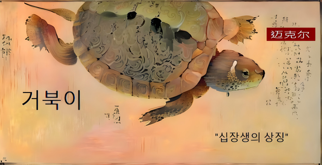 "Ten Symbols of Longevity"  Turtle