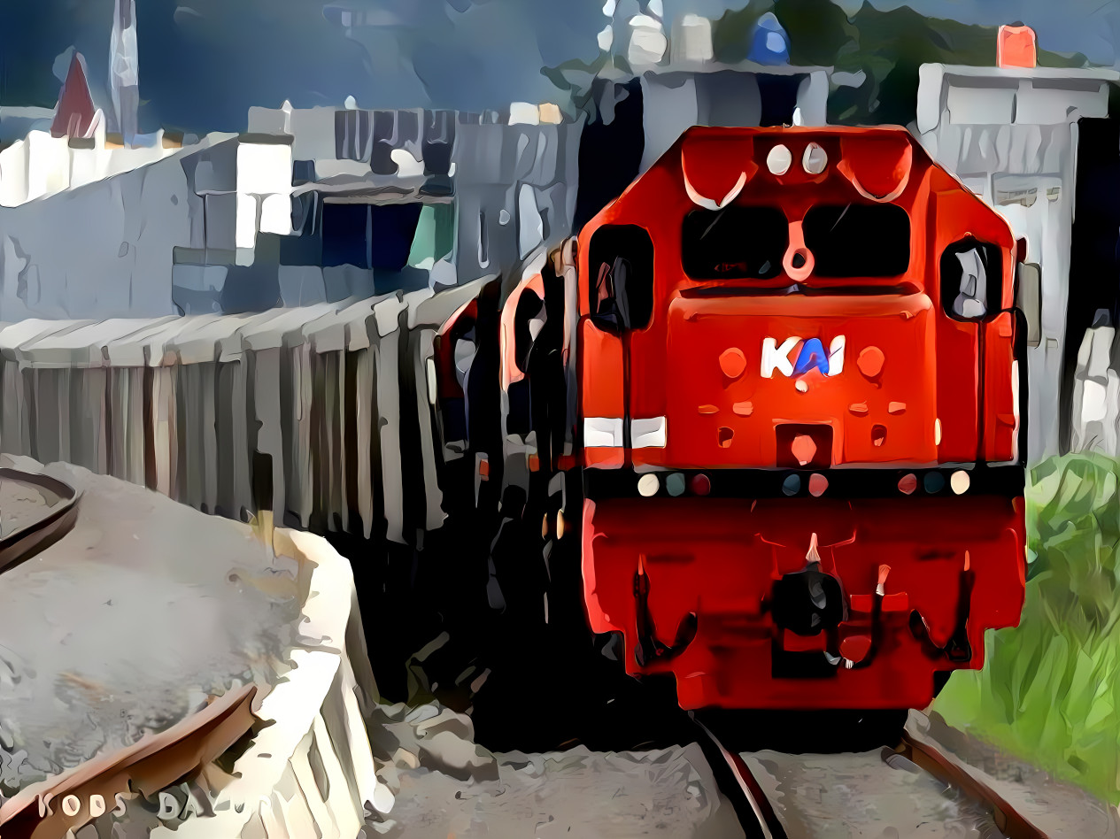 red locomotive